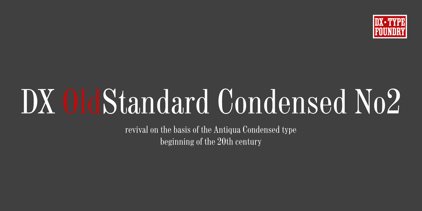 Font DXOldStandard Condensed No2